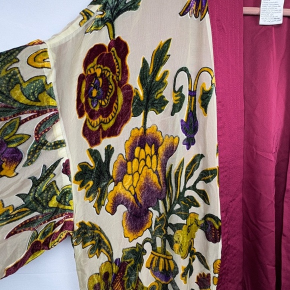 Chicos Womens Kimono Open Cardigan Topper L-XL Velvet Burnout Boho Gypsy Whimsy - Picture 5 of 14